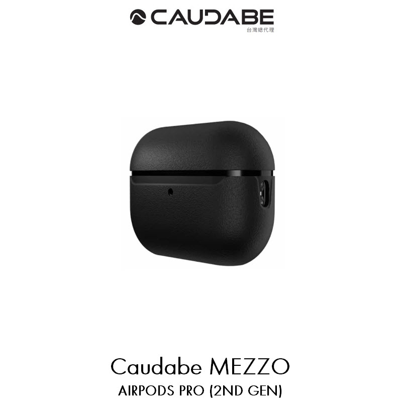 Caudabe MEZZO AirPods Pro 2 (二代)專用保護殼 (USB-C 充電埠相容) 極簡黑