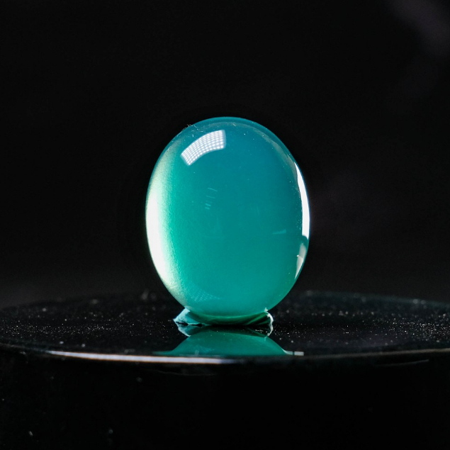 【大腳丫玉石】頂級藍玉髓蛋面 10.99克拉 印尼產 俗稱台灣藍寶 裸石 可做戒指