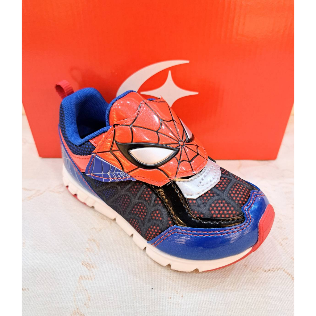 moonstar 男童漫威系列spider-man蜘蛛人2E寬楦運動鞋 機能鞋0162紅藍