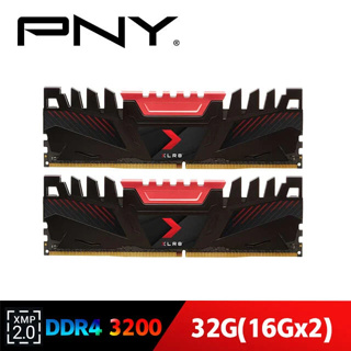 PNY XLR8 DDR4 3200 32GB(16Gx2) 桌上型電競記憶體