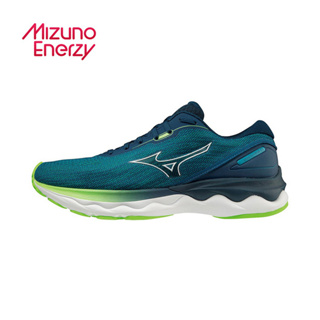 Mizuno 美津濃 男款跑鞋 WAVE SKYRISE 3一般型 回彈 穩定 舒適 - 藍綠 - J1GC220901