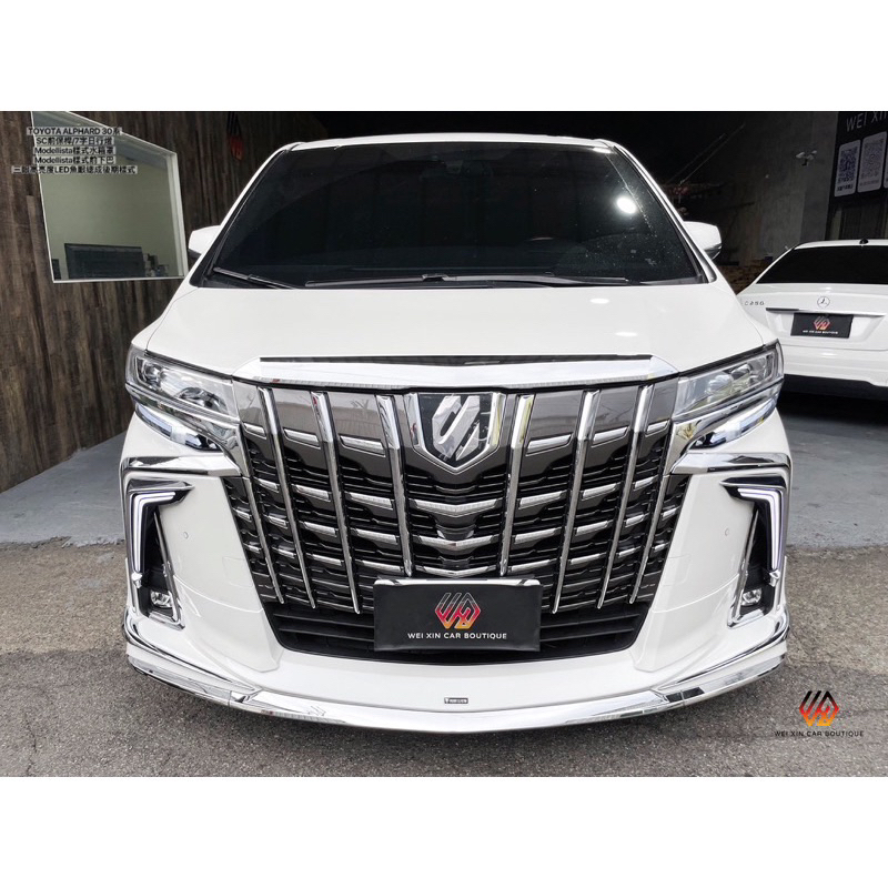 銘泰汽車精品 Toyota ALPHARD 30系3.5系適用 Modellista 蒙娜麗莎樣式大小包圍 三魚眼頭燈