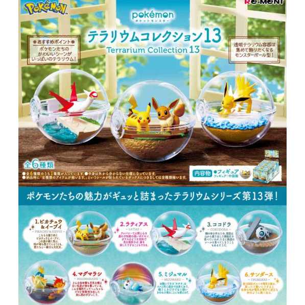 Pokemon Terrarium Collection 13 All 6 type set Japan NEW