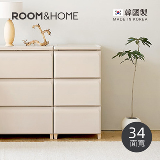 【韓國ROOM&HOME】韓國製34面寬三層抽屜收納櫃(木質天板)-DIY-多色可選