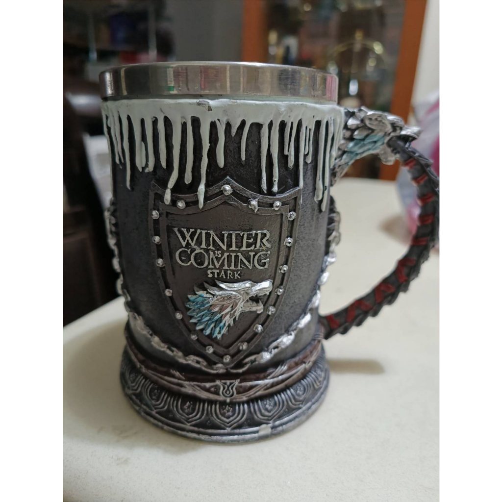 【銓芳家具】Game of Thrones 冰與火之歌權力游戲啤酒杯 凜冬將至 馬克杯 水杯 不鏽鋼杯 500ml