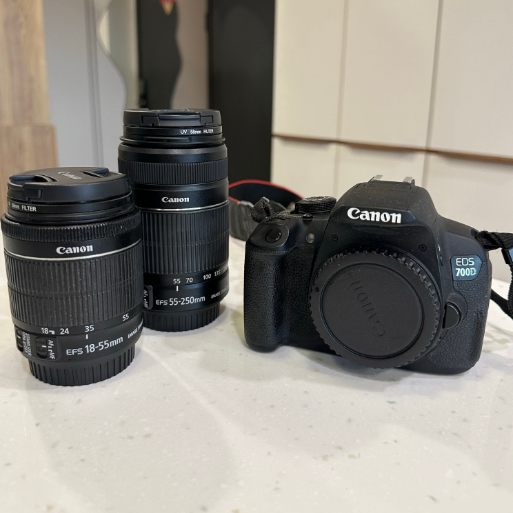 二手相機 Canon 700D+18-55mm STM+55-250mm 雙鏡組