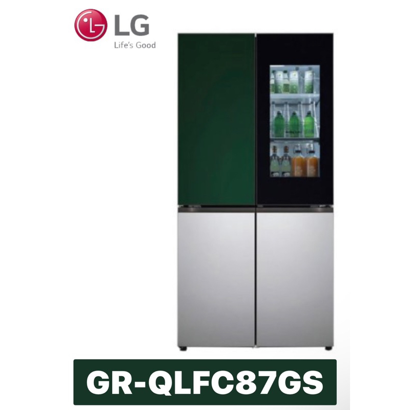 【LG 樂金】Objet Collection InstaView™ WiFi敲敲看門中門冰箱 GR-QLFC87GS