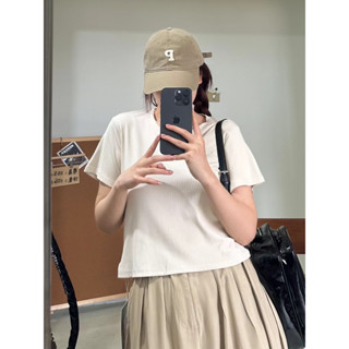 韓系休閒百搭圓領素色T恤 女生上衣 中大碼 微胖女孩 棉花糖女孩 女裝