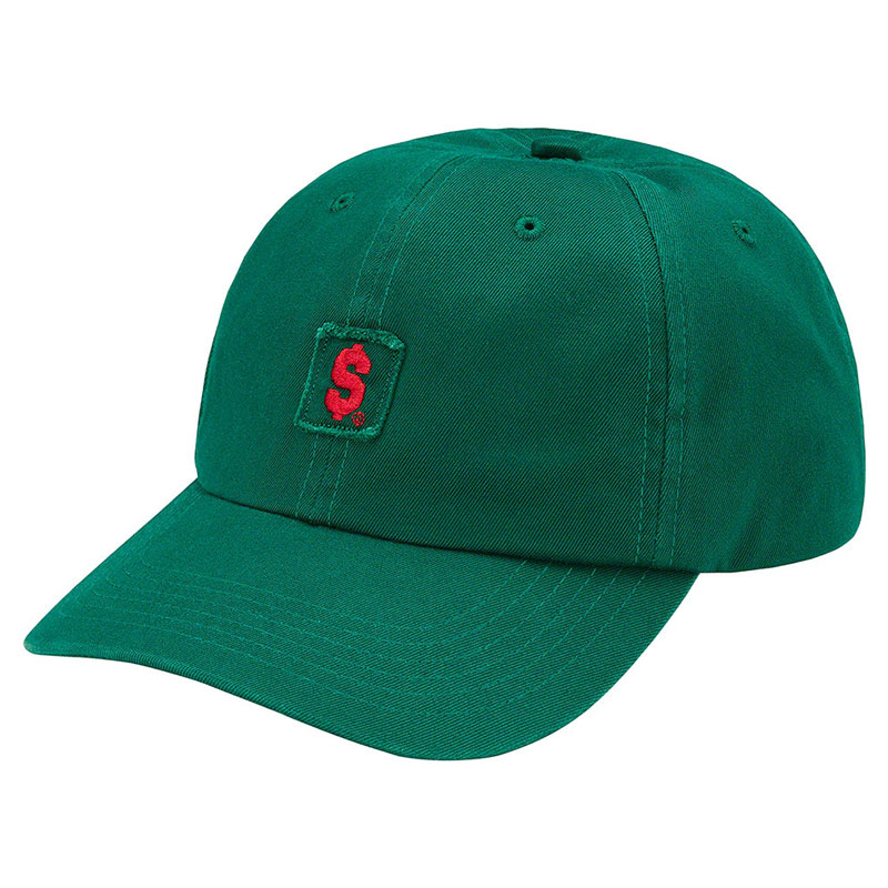 SUPREME SS23 $ PATCH 6-PANEL 六分割帽 (綠色) 化學原宿