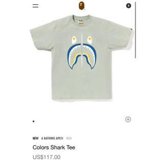 日本代購A BATHING APE COLORS SHARK TEE 短袖t恤 滑板 潮流 鯊魚