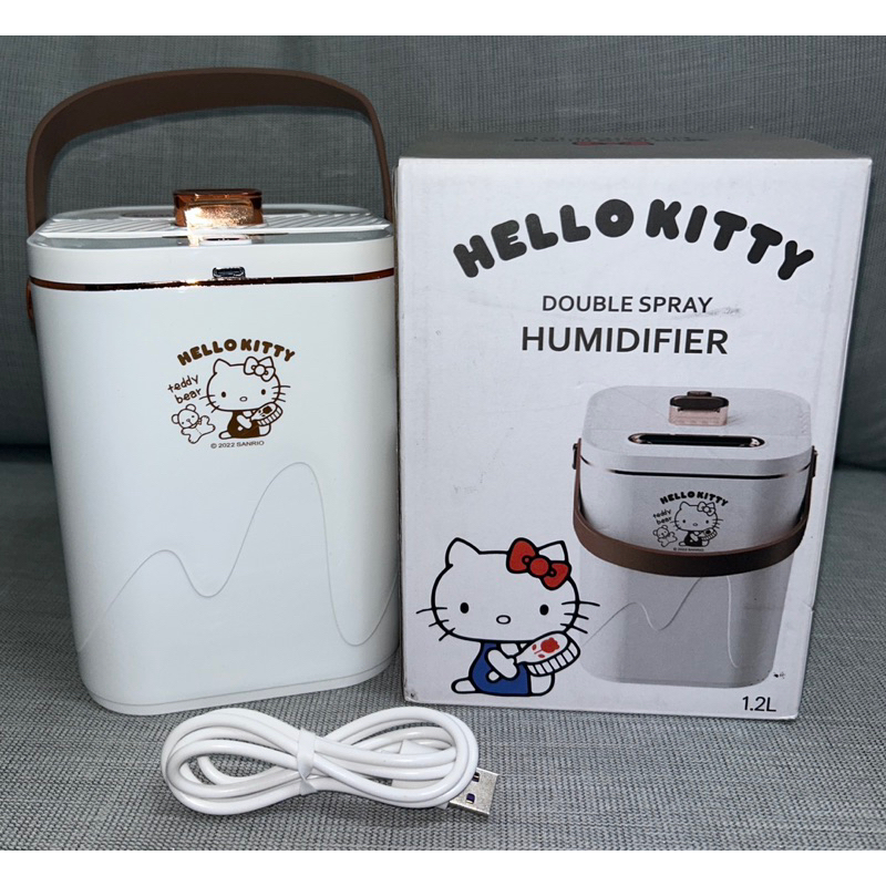 全新-hello kitty 雙噴加濕器 熏香機 香薰機 靜音水氧機 噴霧機 霧化機