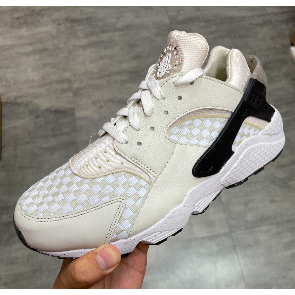 NIKE Air Huarache Crater PRM 格子 休閒鞋 武士鞋 男 米白黑DM0863-001 2307