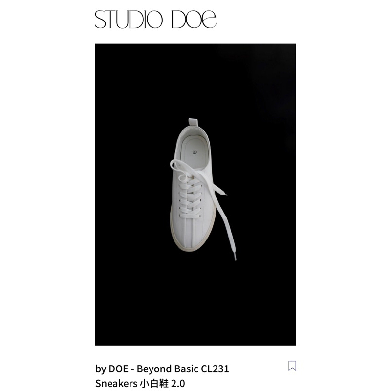 【STUDIO DOE】Beyond Basic CL231 Sneakers(Women) Studio Doe - Beyond Basic CL231 Sneakers 小白鞋2.0(女