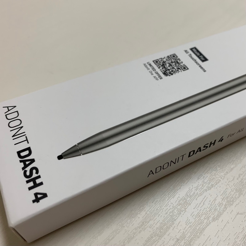 【Adonit】Dash 4 萬用雙模筆 一鍵切換 ios/Android 銀色