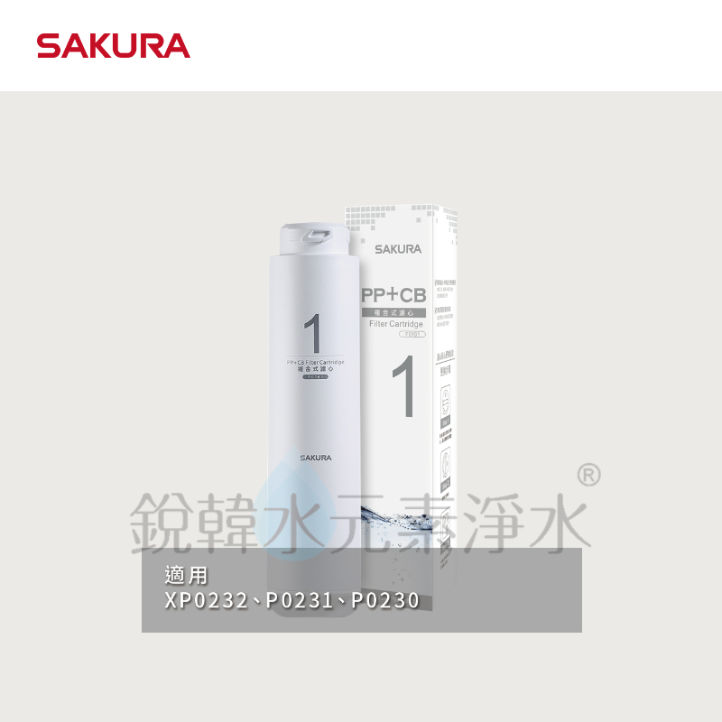【SAKURA 櫻花】RO淨水器專用複合式濾心F0161 一支 ( 適用P0230/P0231第一道濾心 )