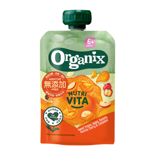 Organix 水果纖泥-甜薯蘋果香蕉6m+ 100g kewpie官方直營店