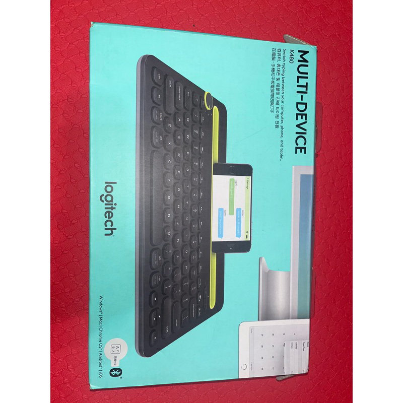 羅技鍵盤k480 二手（9成新）含包裝鍵盤套　藍牙鍵盤