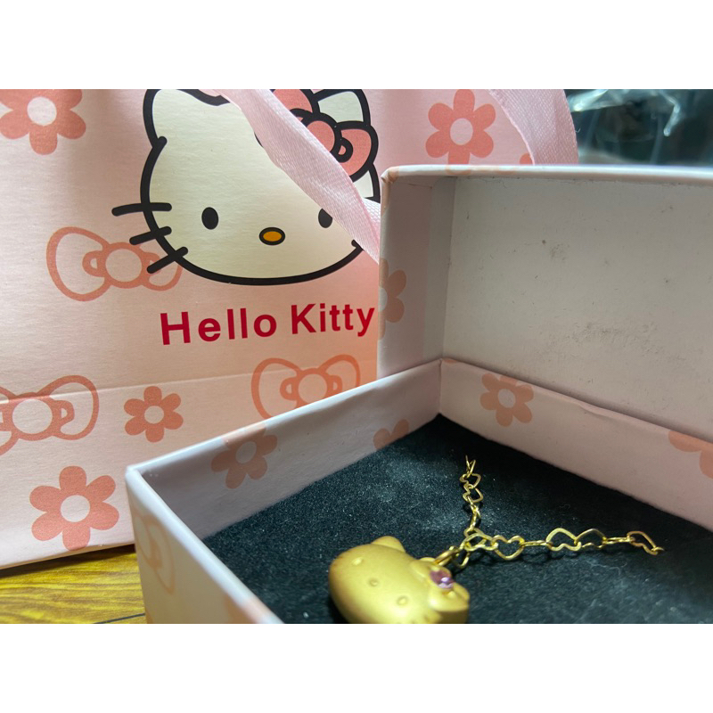 hello kitty 項鍊 k金 項鍊禮盒