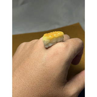 早期收藏老料亮彩蜜糖黃黃翡翡翠立體精緻玉雕藝術如意招財貔貅瑞獸玉墜玉佩吊墜墜子-編號B