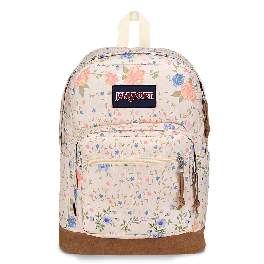 jansport  right back 單邊水壺 15.6吋電腦格 美式 經典 小清新花款 麂皮後背包