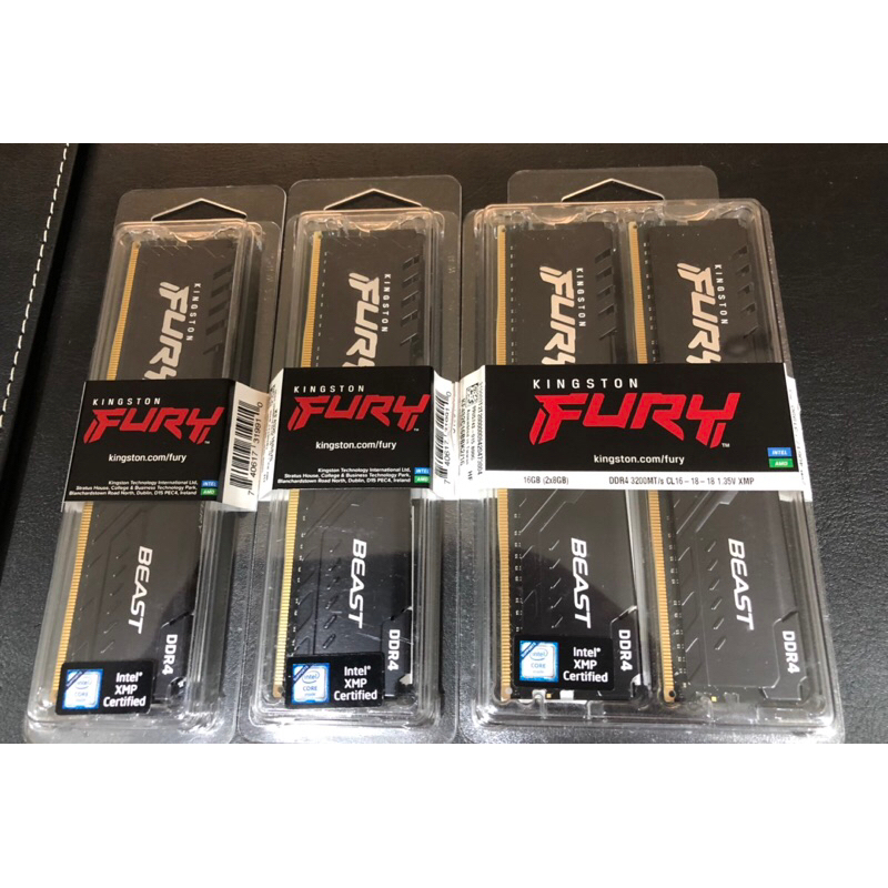 ［極新］金士頓 (獸獵者系列) FURY DDR4-3200 桌上型 8GB*4 雙通道專用記憶體