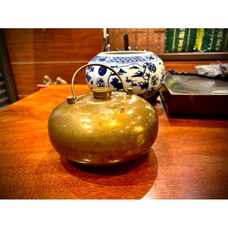 《內壺春 工藝》暖水壺 早期 古董 銅壺