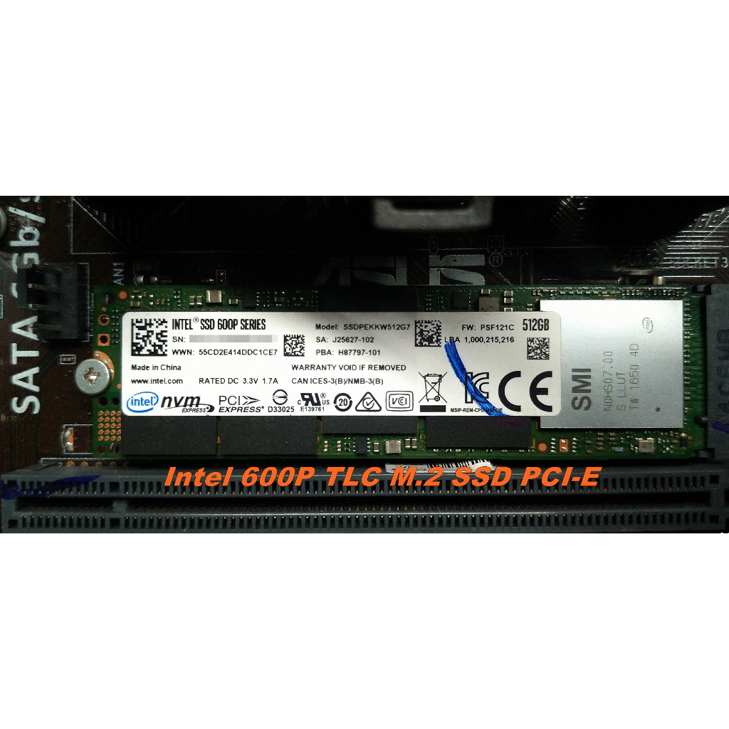 ※含稅附發票※ m.2 SSD 固態硬碟 Intel 600P M.2 SSD PCIe NVMe 512G 256G