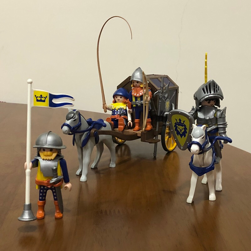 Playmobil 摩比 3314 絕版 寶藏搬運車 獅子國 中世紀 騎士（二手無盒）