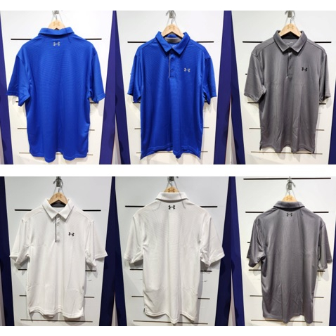 【清大億鴻】UA男款Tech短袖POLO衫灰色1290140-040白色1290140-100藍色1290140-400