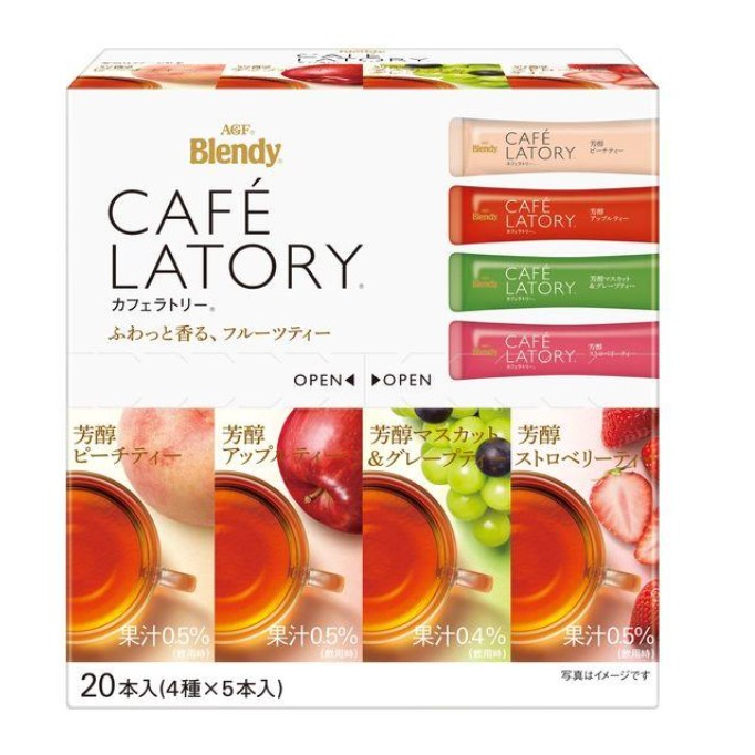 日本AGF Blendy Cafe Latory 綜合風味水果茶組 20入 HH09643