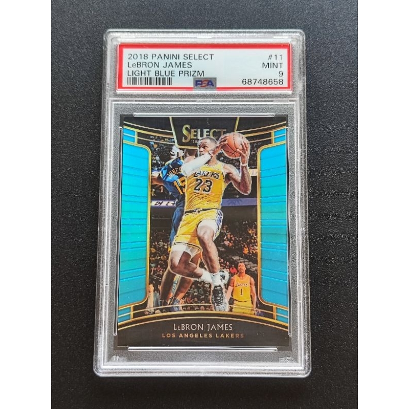 鑑定卡 限量 299張 藍亮 2018-19 Select Lebron James Concourse PSA 9