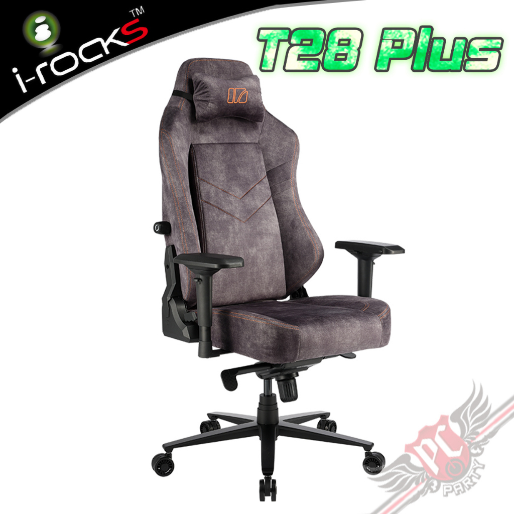 艾芮克 i-Rocks T28 Plus 貓抓布 布面電腦椅 送滑鼠 PC PARTY