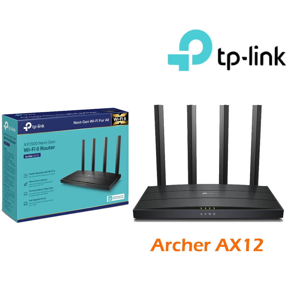 TP-Link Archer AX12 AX1500 Gigabit 雙頻4串流 WiFi 6 無線網路路由器(Wi-F