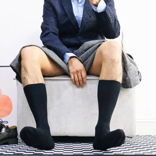 【紳士選品👞】中高筒菱格紋 紳士商務襪 吸汗棉襪 皮鞋黑襪 紳士襪 西裝