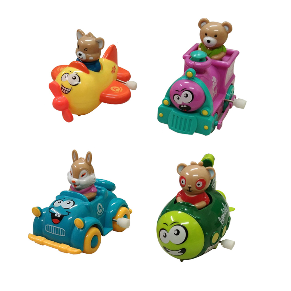 【Hi-toys】快樂旅行家可愛動物發條遊戲/交通造型(四款可選)