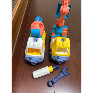 全新玩具 小男生最愛工程車水泥車 組裝玩具