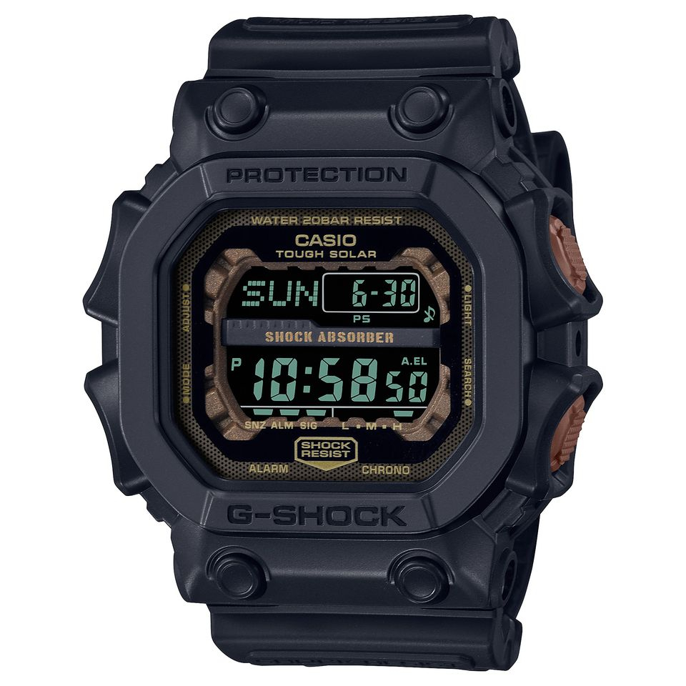 【CASIO】G-SHOCK 太陽能強悍鏽鐵黑大錶徑數位電子錶 GX-56RC-1 台灣卡西歐公司貨