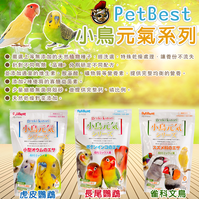 PetBest 小鳥元氣 鳥飼料 鸚鵡飼料 雀科文鳥 長尾鸚鵡 虎皮鸚鵡 玄鳳牡丹 觀賞鳥飼料 熱帶鳥飼料 台灣製造