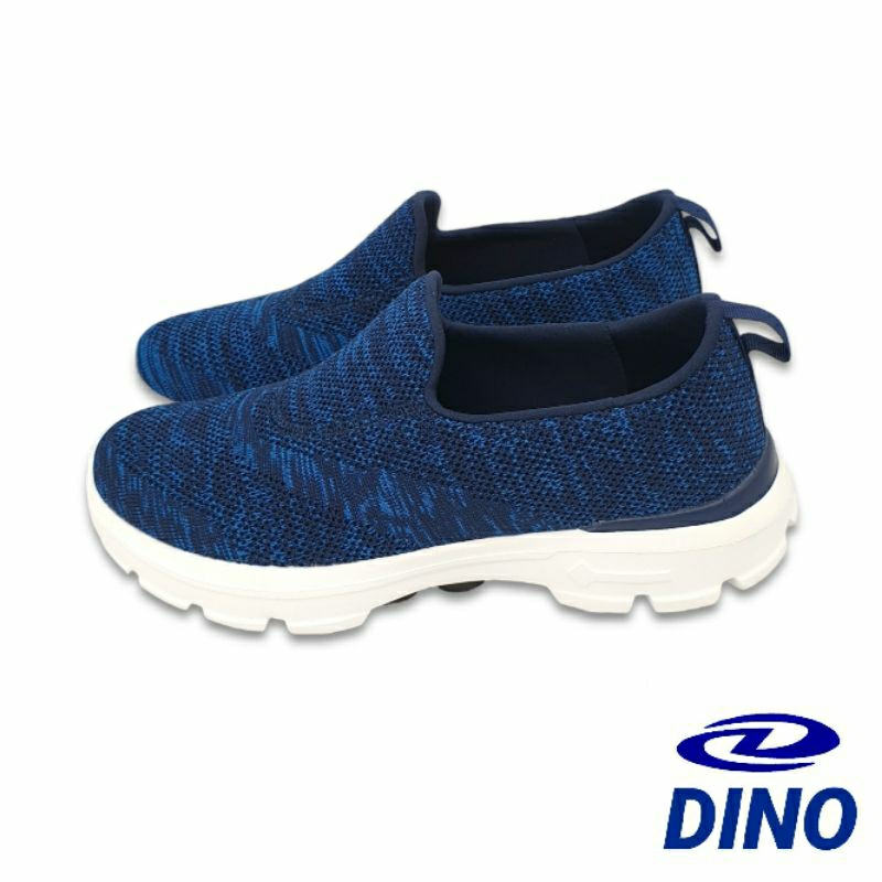 【MEI LAN】DINO (男) 輕量 緩震 飛織 休閒 健走鞋 懶人鞋 透氣 防臭 6291 藍 另有黑色