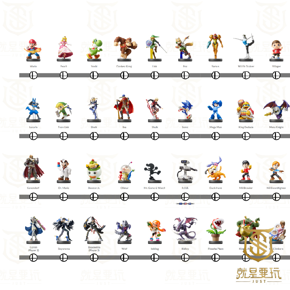 NS Switch Amiibo 大亂鬥系列  林克 加儂 皮卡丘 瑪莉歐 光 焰 皮克敏 明星大亂鬥 現貨【就是要玩】