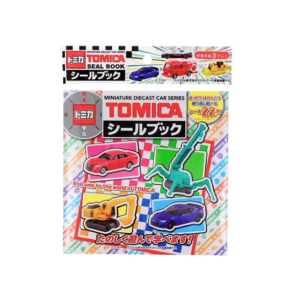 日本TAKARATOMY  TOMICA 汽車場景貼紙遊戲書