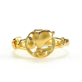 史努比SNOOPY黃金戒指 音符系列 FR-7968 晶漾金飾鑽石JingYang Jewelry
