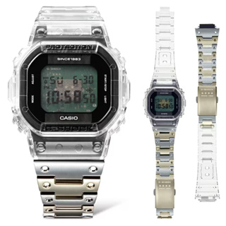 CASIO 卡西歐 G-SHOCK 40周年Clear Remix 透明錶盤異材質錶帶電子錶(DWE-5640RX-7)