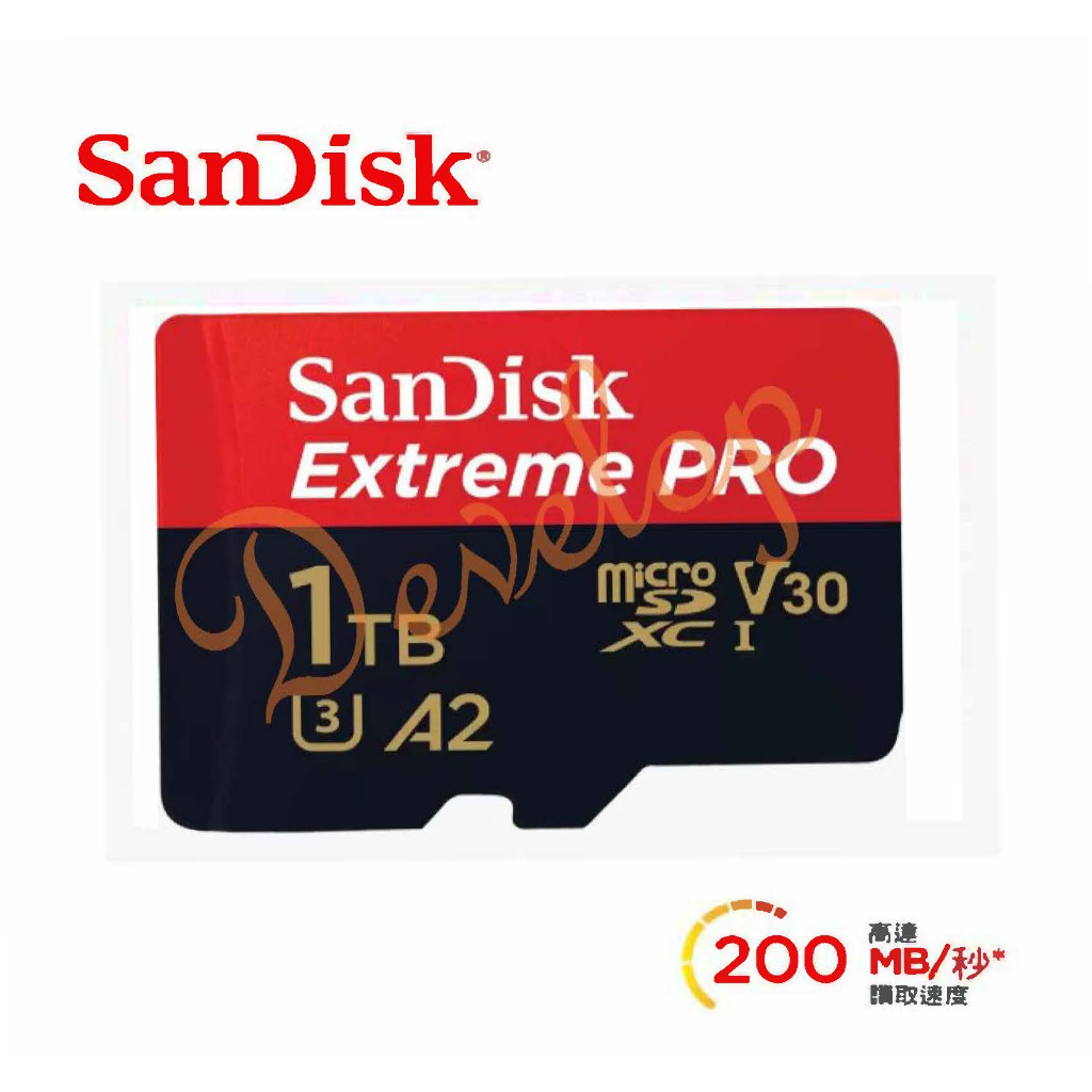 SanDisk Extreme PRO  200MB microSDXC UHS-1(V30) 1TB 記憶卡