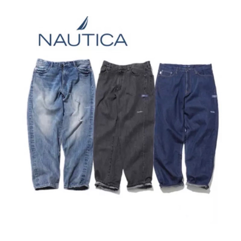 日本代購23SS NAUTICA PANT 長褲 牛仔褲 三色 潮流 工裝 潮流 滑板褲 水洗藍 刷色