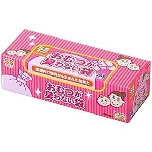 BOS 除臭垃圾袋(粉色) 防臭袋 撿便袋 消臭袋 嬰兒尿布 不透色 保密性強
