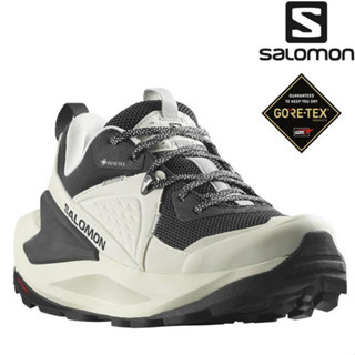 salomon elixir goretex 女款 低筒防水登山鞋 l47296700 香草白/幻灰/金屬灰