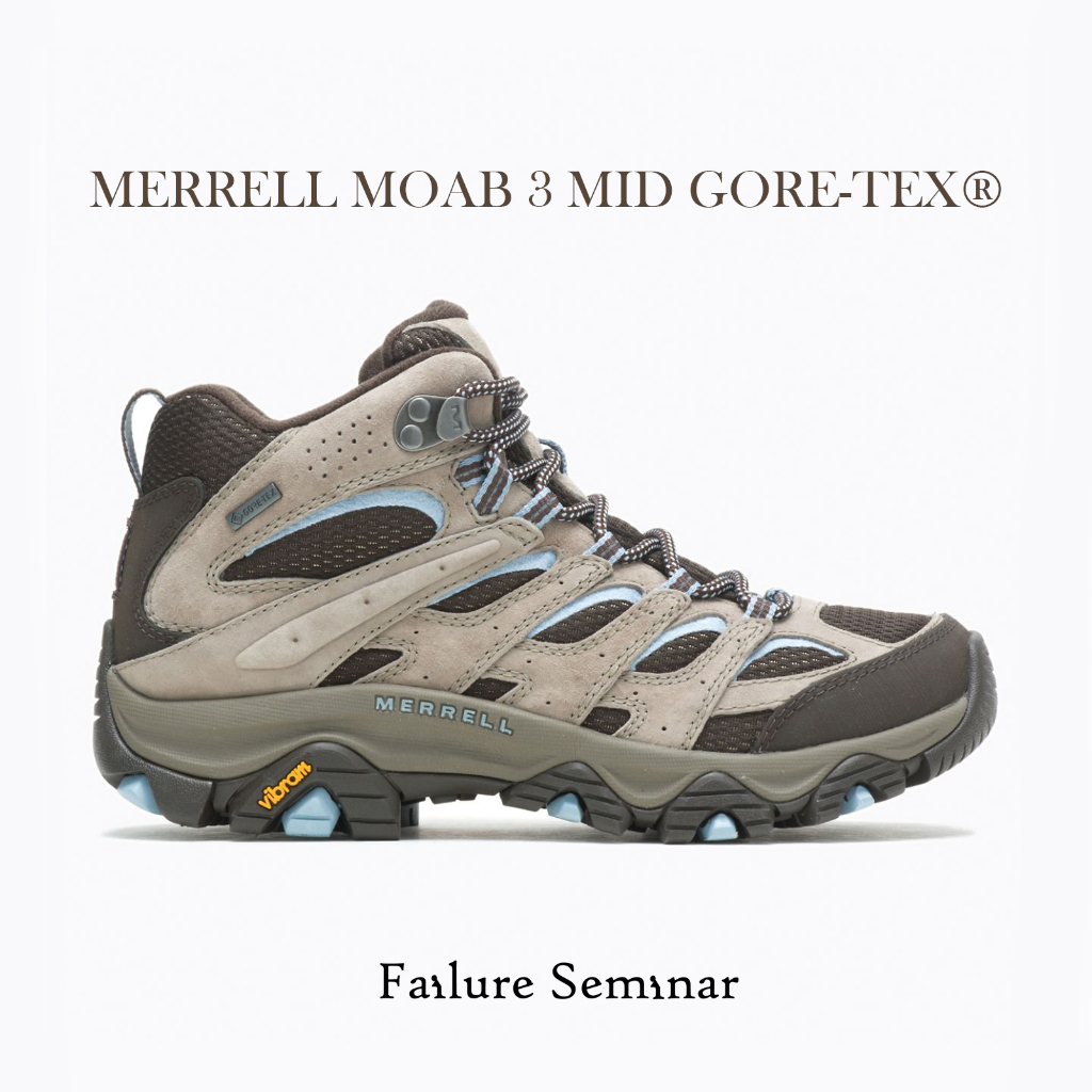 Merrell  Moab 3 Mid GORE-TEX® 防水 女鞋 登山鞋 戶外鞋 戶外鞋 淺卡其 棕 保證正品