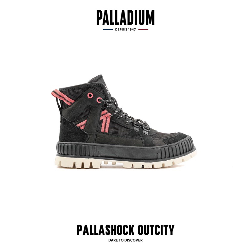 DY• PALLADIUM PALLASHOCK OUTCITY 黑粉 巧克力靴 厚底 高筒 女鞋 98877-008