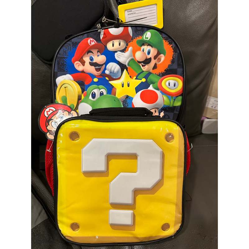美國帶回 Super Mario 超級瑪利兄弟 馬力歐 任天堂 孩童後背包+書包 遠足包 生日禮 聖誕禮
